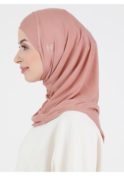 Düz Logo Hijab Hf - Premium Spor Günlük Başörtüsü Hazır Konforlu Tesettür Hijab Bone