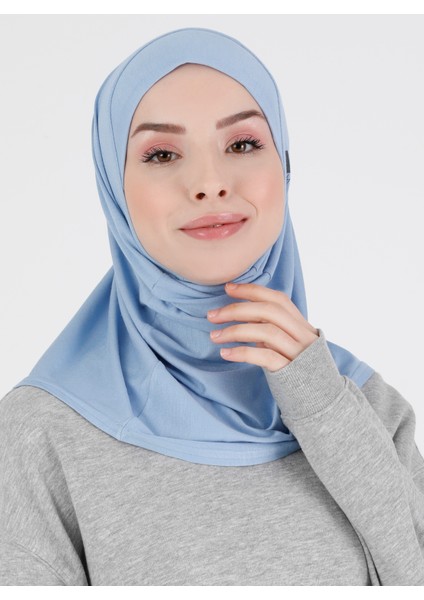 Düz Logo Hijab Hf - Premium Spor Günlük Başörtüsü Hazır Konforlu Tesettür Hijab Bone