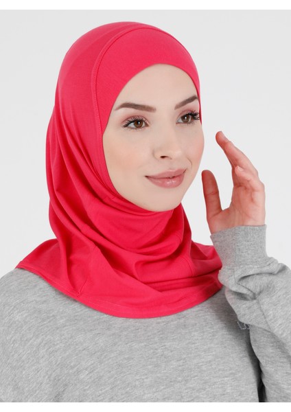 Düz Logo Hijab Hf - Premium Spor Günlük Başörtüsü Hazır Konforlu Tesettür Hijab Bone