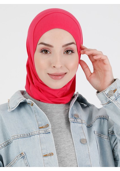 Düz Logo Hijab Hf - Premium Spor Günlük Başörtüsü Hazır Konforlu Tesettür Hijab Bone fırsatları