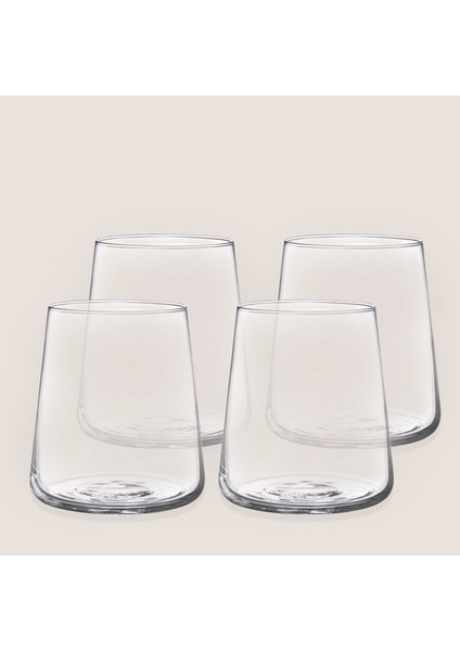 Arletta Su Bardağı Seti 380 ml 4'lü Set Transparan