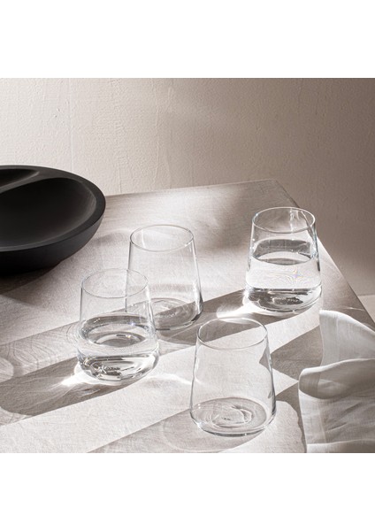 Arletta Su Bardağı Seti 380 ml 4'lü Set Transparan