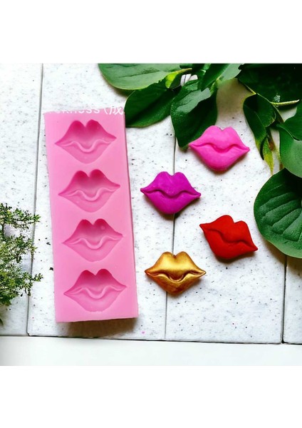 4'lü Çekici Dudaklar Silikon Kalıbı