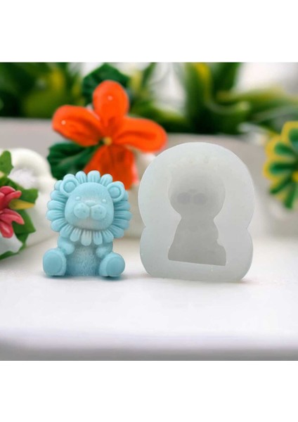 Karikatür Aslan Silikon Mum Kalıbı No : 2