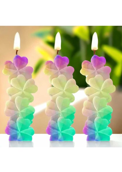 Yığma Dört Yapraklı Yonca Silikon Mum Kalıbı