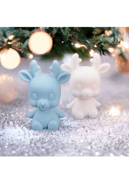 Noel Geyiği Mum Silikon Kalıbı No: 2