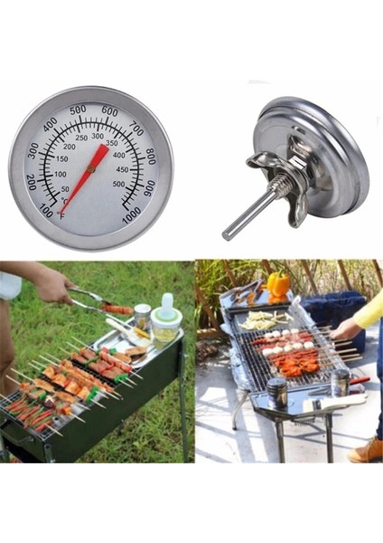 Gümüş Tarzı Paslanmaz Çelik Barbekü Barbekü Sigara Içen Izgara Termometre Sıcaklık Ölçer Stand Up Fırın Et Termometre Ocak (Yurt Dışından) indirimleri