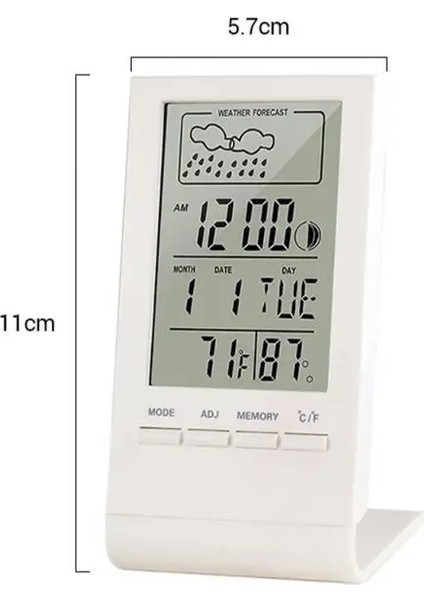 Beyaz Stil Saatlik Zaman Işleyişi Fonksiyonu Sıcaklık Higrometresi Büyük Dijital LCD Ekran Mini Elektronik Sıcaklık Nem Ölçer Fc (Yurt Dışından) indirimleri