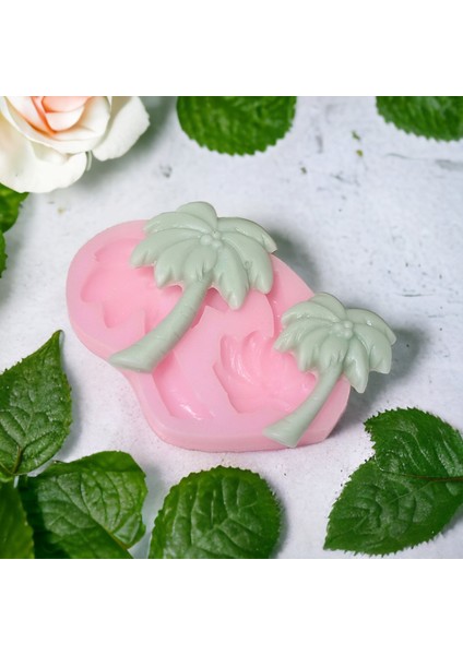 2d Palmiye Mum Silikon Kalıp Seti