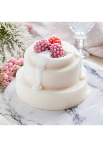3 Katlı Pasta Tabanı Silikon Mum Kalıbı