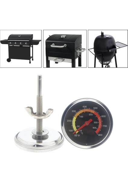 Barbekü Termometre Paslanmaz Çelik Derece Celsiu Sıcaklık Ölçer Fırın Sıcaklık Ölçerler Uzun Prob Barbekü Termometresi (Yurt Dışından)