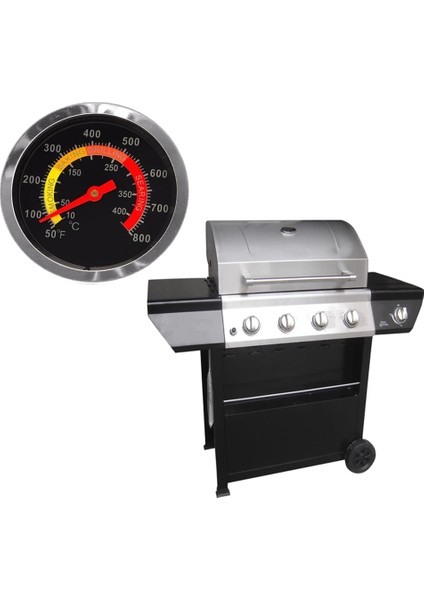 Barbekü Termometre Paslanmaz Çelik Derece Celsiu Sıcaklık Ölçer Fırın Sıcaklık Ölçerler Uzun Prob Barbekü Termometresi (Yurt Dışından) fırsatları