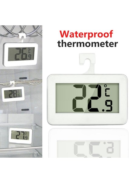 Siyah Stil LCD Dijital Buzdolabı Termometre Higrometre Kapalı Oda Elektronik Sıcaklık Nem Ölçer Sensörü Buzdolabı Dondurucu Sıcaklığı (Yurt Dışından) fırsatları