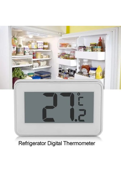 Siyah Stil LCD Dijital Buzdolabı Termometre Higrometre Kapalı Oda Elektronik Sıcaklık Nem Ölçer Sensörü Buzdolabı Dondurucu Sıcaklığı (Yurt Dışından) indirimleri
