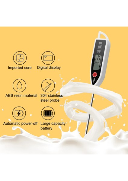 Beyaz Stil Gıda Termometresi Dijital Mutfak Termometresi Et Su Süt Pişirme Göstergesi Izgara Barbekü Elektronik Fırın Ev Mutfak Aracı (Yurt Dışından) indirimleri