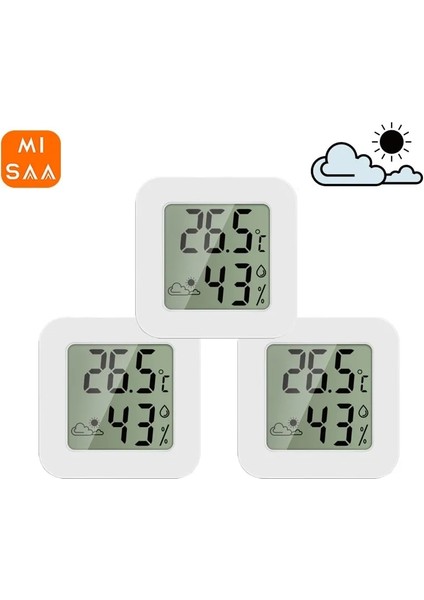 Beyaz Stil 1 Adet Mini Dijital Termometre LCD Kapalı Oda Sıcaklığı Higrometre Sıcaklık Nem Ölçer Sensörü Ölçer Hava Istasyonu (Yurt Dışından) fırsatları
