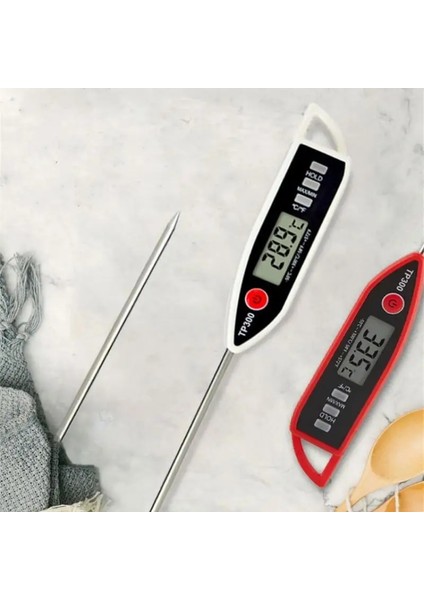 No.3 Tarzı Gıda Sondası Elektronik Termometre Mutfak Barbekü Paslanmaz Çelik Kalem Tipi Yapı Ev Sıcaklığı Sıvı Macun Için (Yurt Dışından)