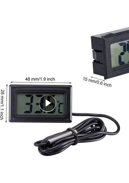 Beyaz Stil Elektronik Termometre Uygun Sıcaklık Sensörü LCD Dijital Su Geçirmez Akvaryum Aksesuarları Ev Termometre Mini (Yurt Dışından) indirimleri