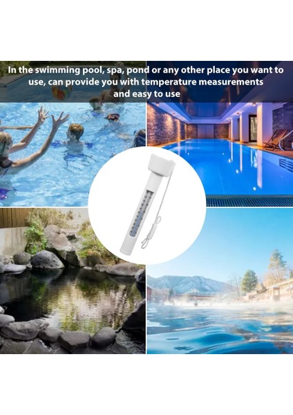 Beyaz Stil Yüzer Yüzme Havuzu Termometre Su Sıcaklığı Ölçer Test Cihazı Spa Küvet Küvet Ölçümü (Yurt Dışından) modelleri