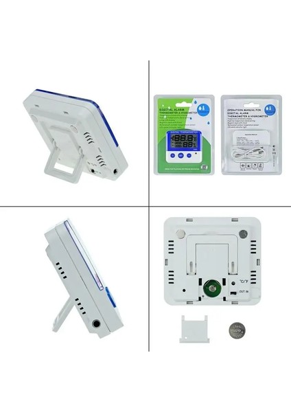 Sıcaklık Nem Monitörü LCD Termometre Suya Dayanıklı Problu Akülü Higrometre Oturma Odası Için 20 RH-95RH (Yurt Dışından) fiyatları