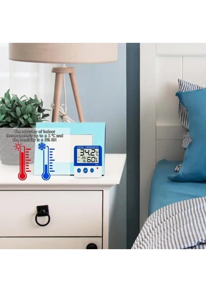 Sıcaklık Nem Monitörü LCD Termometre Suya Dayanıklı Problu Akülü Higrometre Oturma Odası Için 20 RH-95RH (Yurt Dışından) modelleri