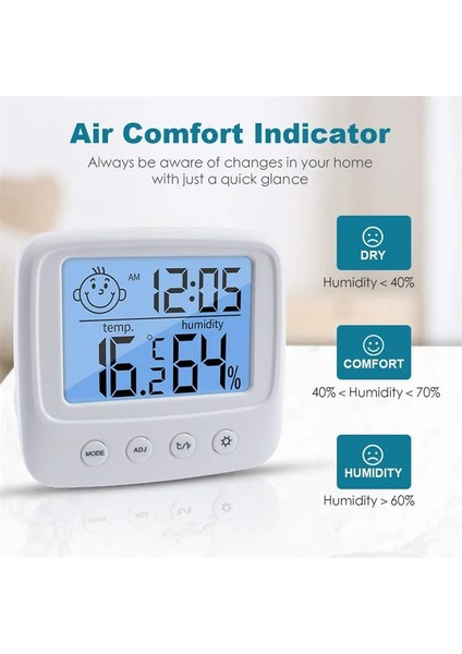 Arka Işık Stili LCD Dijital Sıcaklık Nem Ölçer Arka Işık Ev Kapalı Elektronik Higrometre Termometre Hava Istasyonu Bebek Odası (Yurt Dışından) fiyatları