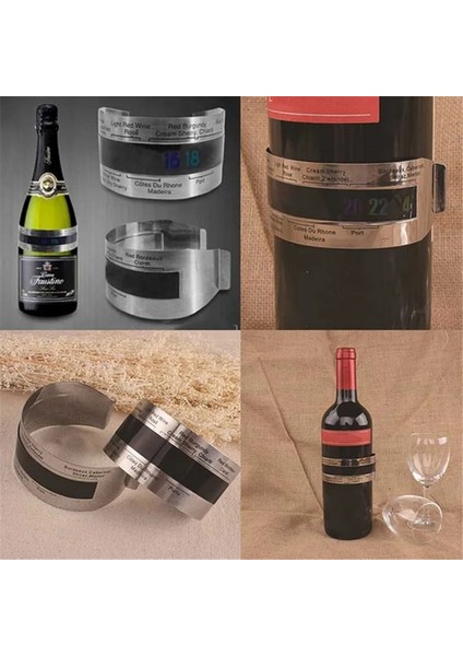 Paslanmaz Çelik Ev Şarap Bilezik Termometre Kırmızı Şarap Sıcaklık Sensörü Bira Homebrewing Bar Aracı ('c) (Yurt Dışından) fırsatları