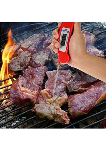 Mavi Stil Elektronik Dijital Katlanır Gıda Termometresi Mutfak Et Barbekü Pişirme Hızlı Sıcaklık Ölçüm Probu Mutfak Termometresi (Yurt Dışından) fiyatları