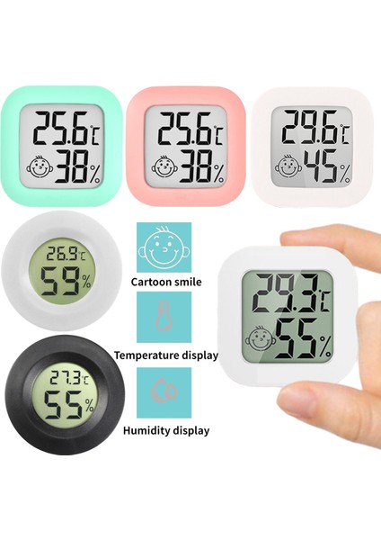 Yeşil Stil Dijital Termometre Higrometre Iç Mekan Sıcaklığı Nem Ev Ofis Için Dış Sıcaklık Ölçümü (Pilsiz) (Yurt Dışından) modelleri
