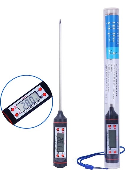 Siyah Stil Pişirme Dijital Süt Termometresi Mutfak Yağı Termometresi Gıda Elektronik Termometre Elektronik Su Termometresi Barbekü Aracı (Yurt Dışından)