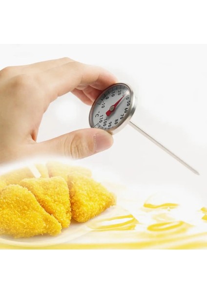 Paslanmaz Çelik -10 ~ 110 Santigrat Derece Mutfak Pişirme Hızlı Tepki Anında Okuma Zanaat Termometre Ölçer Ölçüm Araçları (Yurt Dışından)
