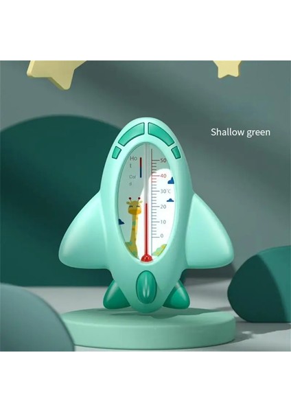 Yeşil Tarzı Bebek Su Sıcaklığı Ölçer Yaratıcı Roket Modelleme Tasarım Yüzen Termometre Bebek Banyo Isı Ölçüm Ölçer Monitör (Yurt Dışından)
