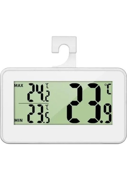 Beyaz Stil Elektronik Dijital Buzdolabı Termometresi LCD Ekranlı Buzdolabı Dondurucu Sıcaklığı Yüksek ve Düşük -20C Ila 60C Arası Anti-Nem (Yurt Dışından)