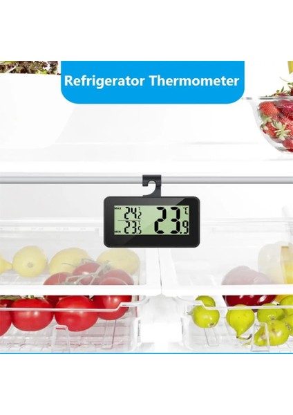 Beyaz Stil Elektronik Dijital Buzdolabı Termometresi LCD Ekranlı Buzdolabı Dondurucu Sıcaklığı Yüksek ve Düşük -20C Ila 60C Arası Anti-Nem (Yurt Dışından) modelleri