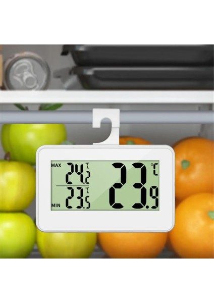 Beyaz Stil Elektronik Dijital Buzdolabı Termometresi LCD Ekranlı Buzdolabı Dondurucu Sıcaklığı Yüksek ve Düşük -20C Ila 60C Arası Anti-Nem (Yurt Dışından) fırsatları