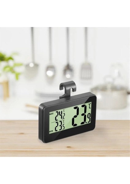 Beyaz Stil Elektronik Dijital Buzdolabı Termometresi LCD Ekranlı Buzdolabı Dondurucu Sıcaklığı Yüksek ve Düşük -20C Ila 60C Arası Anti-Nem (Yurt Dışından) indirimleri