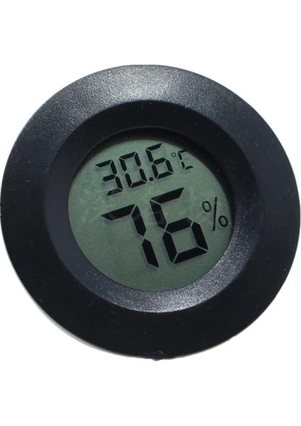 Siyah Stil Mini Dijital Termometre Higrometre Sıcaklık ve Nem Iç Mekan Sensörü LCD Sürüngen Elektronik Sıcaklık ve Nem Ölçer (Yurt Dışından)