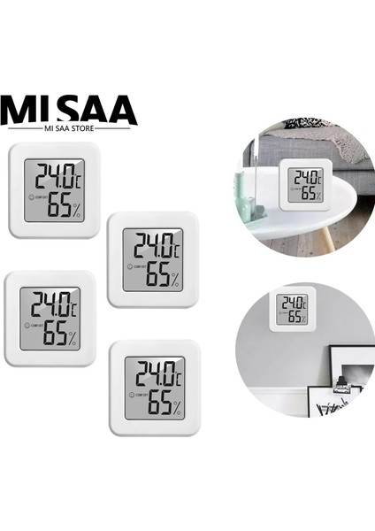 No.3 Tarzı 1 Adet Beyaz Mini Elektronik Sıcaklık ve Nem Ölçer Araba Termometresi Gülen Yüz Ekranı ile Buzdolabı Termometresi (Yurt Dışından) modelleri
