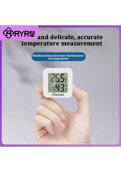 Beyaz Stil Kapalı Beyaz Sıcaklık Nem Ölçer LCD Dijital Higrometre Mini Termometre Akıllı Ev Oda Ölçer 1 Adet (Yurt Dışından) indirimleri