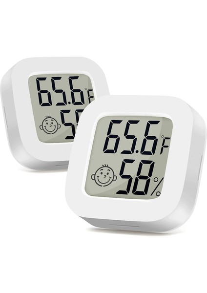 B Tarzı LCD Dijital Mini Termometre Kapalı Dış Sıcaklık Odası Higrometre Ölçer Yükseklik Doğru Sıcaklık ve Nem Monitörü (Yurt Dışından)