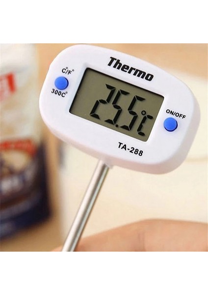 TA-288 Tarzı Termometre TA~300 Gıda Gıda Paslanmaz Çelik Prob Termometre Elektronik Dijital Ekran Sıvı Izgara (Yurt Dışından)