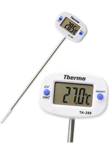 TA-288 Tarzı Termometre TA~300 Gıda Gıda Paslanmaz Çelik Prob Termometre Elektronik Dijital Ekran Sıvı Izgara (Yurt Dışından) fiyatları