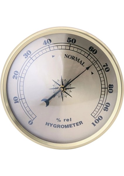 Higrometre Stili 90MM Altın Çerçeve Termometre Higrometre Duvar Asılı Barometre Çalar Saat (Yurt Dışından)
