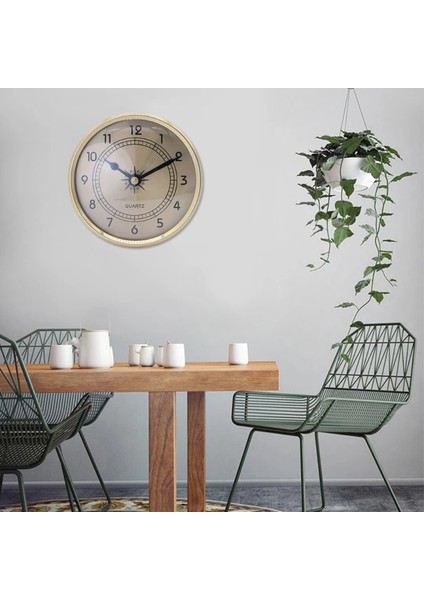 Higrometre Stili 90MM Altın Çerçeve Termometre Higrometre Duvar Asılı Barometre Çalar Saat (Yurt Dışından) fiyatları