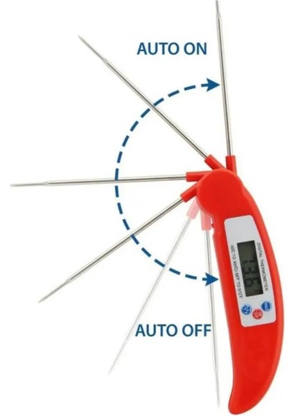 Beyaz Stil Elektronik Dijital Katlanır Gıda Termometresi Mutfak Et Barbekü Pişirme Hızlı Sıcaklık Ölçüm Probu Mutfak Termometresi (Yurt Dışından) fırsatları