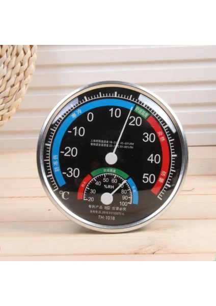 Mavi Stil Kapalı Analog Higrometre Yuvarlak Termometre Termohigrometre Kapalı Kadran Higrometre Sauna Iç ve Dış Mekan Için Termohigrometre (Yurt Dışından) fiyatları