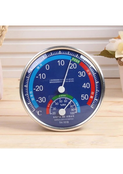 Mavi Stil Kapalı Analog Higrometre Yuvarlak Termometre Termohigrometre Kapalı Kadran Higrometre Sauna Iç ve Dış Mekan Için Termohigrometre (Yurt Dışından) indirimleri