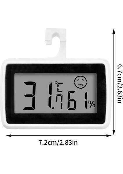 Siyah Stil Mini Dijital Termometre Higrometre LCD Ekran ile Ev Oturma Odası Ofis Için Kapalı Nem Ölçer Ev Için Hava Istasyonu (Yurt Dışından)