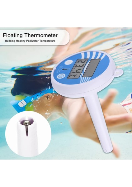 Beyaz Stil Yüzen Dijital Havuz Termometresi LCD Ekran Güneş Enerjili Açık Havuz Termometresi Su Geçirmez Spa Yüzme Havuzu Termometresi (Yurt Dışından) fiyatları
