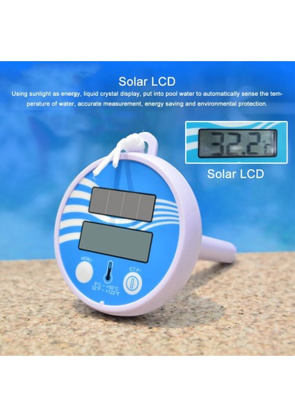 Beyaz Stil Yüzen Dijital Havuz Termometresi LCD Ekran Güneş Enerjili Açık Havuz Termometresi Su Geçirmez Spa Yüzme Havuzu Termometresi (Yurt Dışından) fırsatları